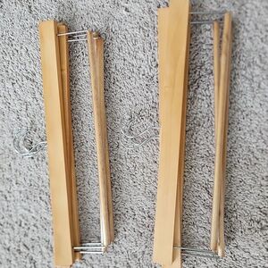 Wooden Pant Hangers, Blankets, Curtains, Throws 6 Pack